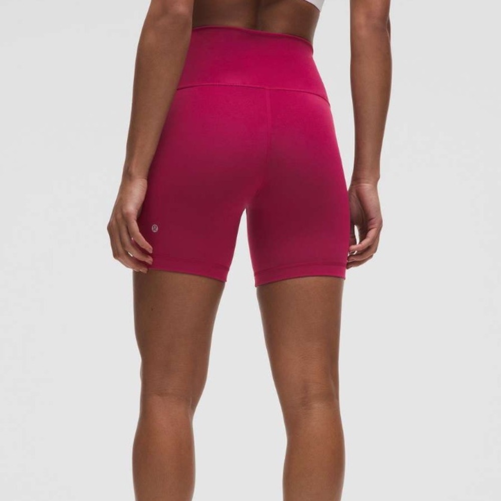 Lululemon Athletica Pink Bike Shorts High-Rise-6"